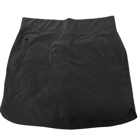 Athleta Pants - Athleta Trekkie North Mid Rise Skort Womens 4 Black Short Zip Pockets Golf Short